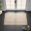 Tapis rayé intérieur / extérieur Robinson taupe / ivoire-798579098