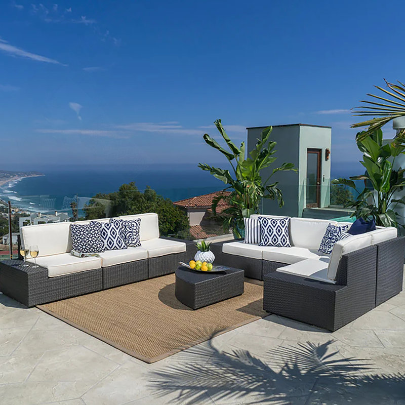 Ensemble modulaire d'extérieur 8 pièces Santa Cruz