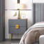 Table de chevet 2 tiroirs pour chambre Palmere, gris foncé-315976780-315976783