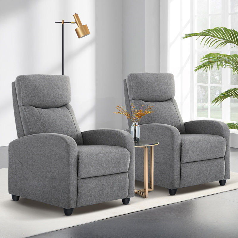 Rocker Recliner Sofa, Massage Couch, Glider Chair with Footrest & High Back