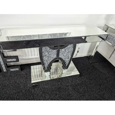 Nova Mirrored Angel Wing Console Table
