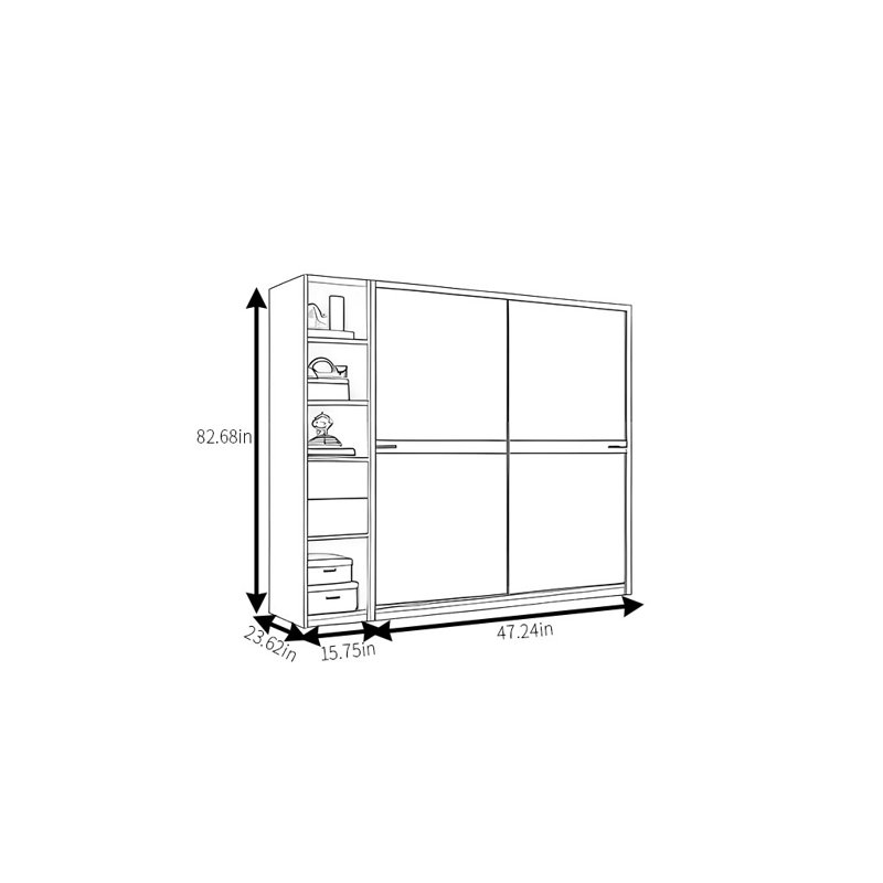 Armoire luxueuse et simple, H 83 po x l 63 po x P 24 po