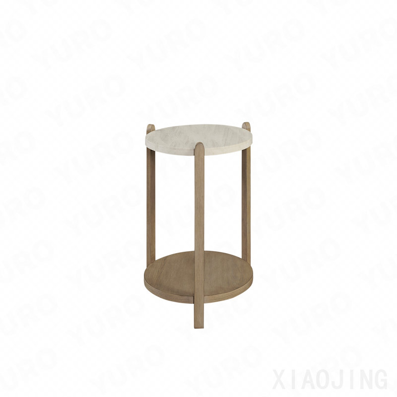 Toffee Stone Top End Table