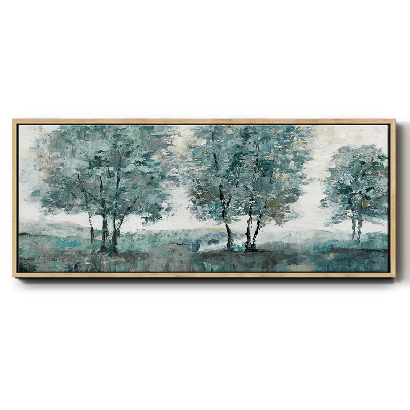 Teal Sentinel- Framed Canvas, 24" H x 60" W