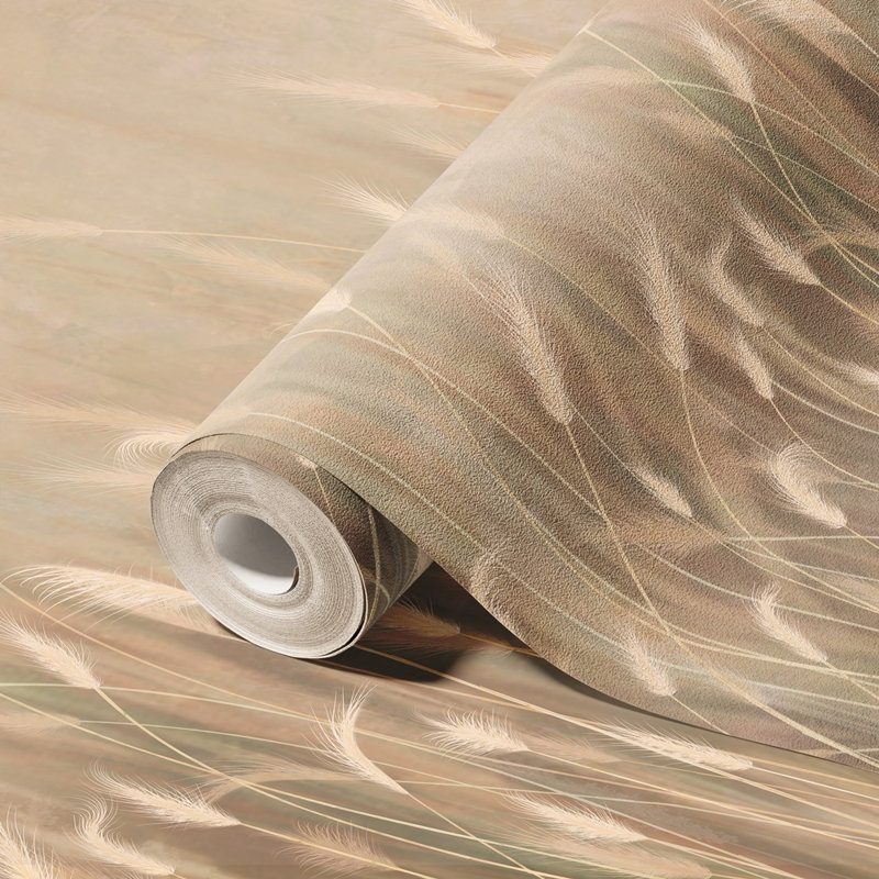 Papier peint Serene Reed Grass, Jaune, L 110,04 po x l 204 po
