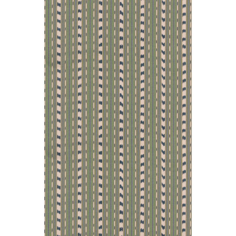 Basil Stripe, Green/Indigo