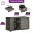 Ardeha 39" W 3-Tiers Wood Storage File Cabinet with 3 Drawers &3 Side Storage Shelve &Built-In Outlet-1125584191