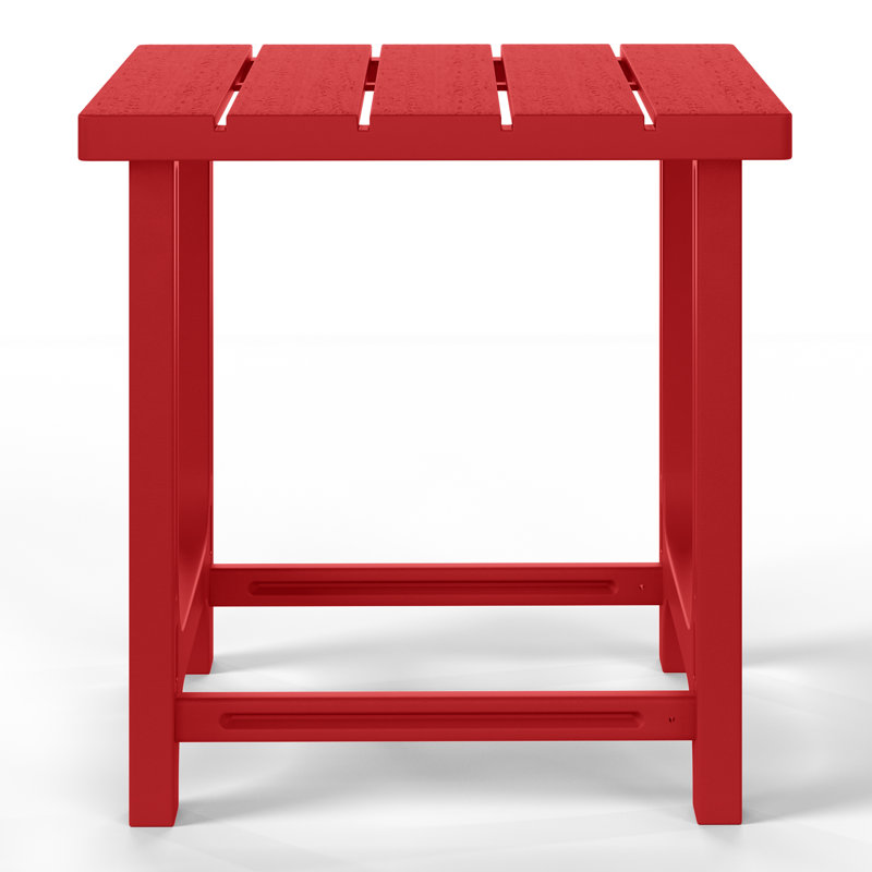 Outdoor Poly Side Table, Red