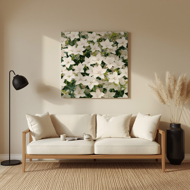 Aquarelle botanique 29, art mural gris en métal, H 16 po x l 16 po