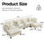 Canapé modulaire modulaire en U en chenille douce avec 2 repose-pieds en mouvement-35948793
