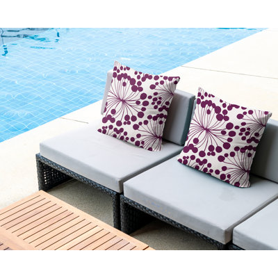 Housse et insert de coussin décoratif intérieur / extérieur en mélange de polyester