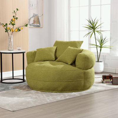 Canapé simple en chenille avec coussins