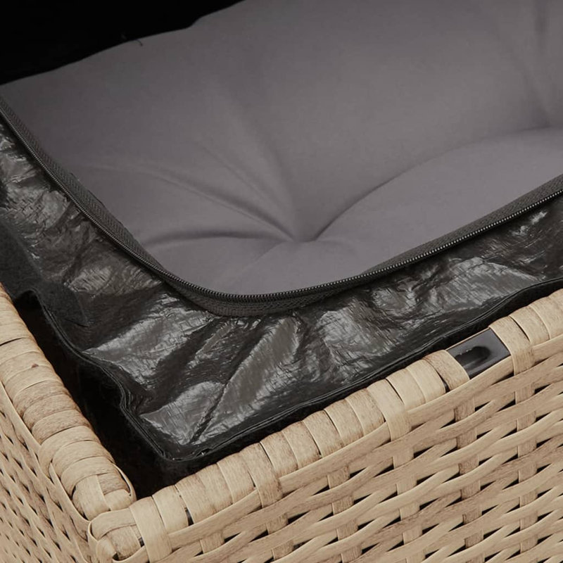  Ensemble de canapé de jardin en mélange de PE et de rotin beige