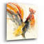 Art mural en verre rouge «Festive Rooster 1» par Albena Hristova-31753996