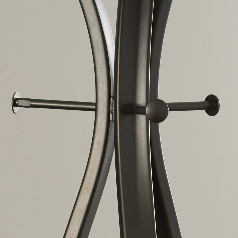 Portemanteau autoportant avec cadre en métal pour la chambre à coucher ou le vestibule, Cappuccino