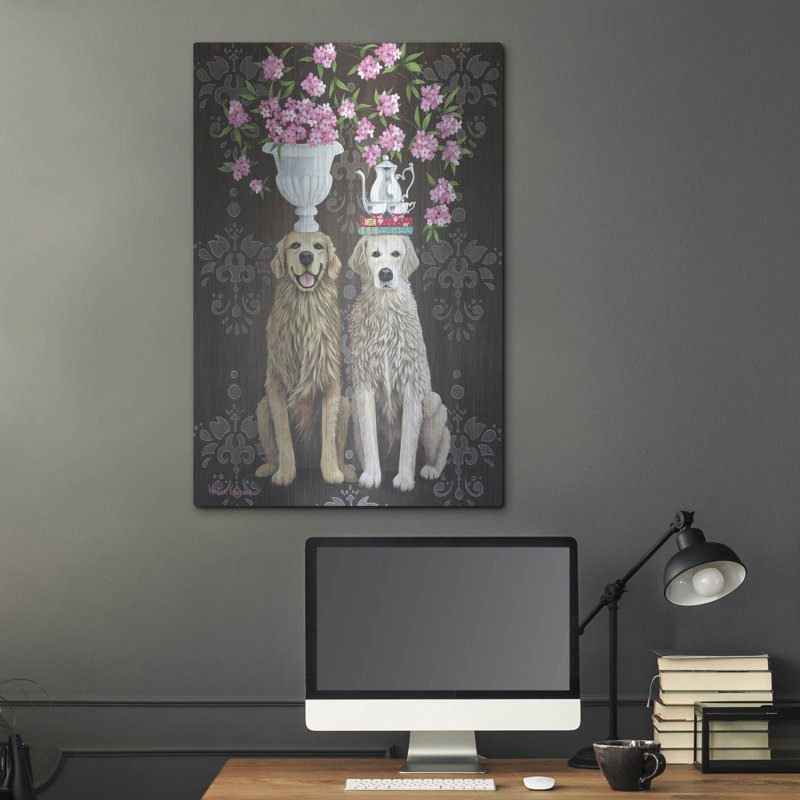 Art mural en métal «The Golden Couple» par Heather Gauthier, 24 po x 36 po, H 36 po x l 24 po