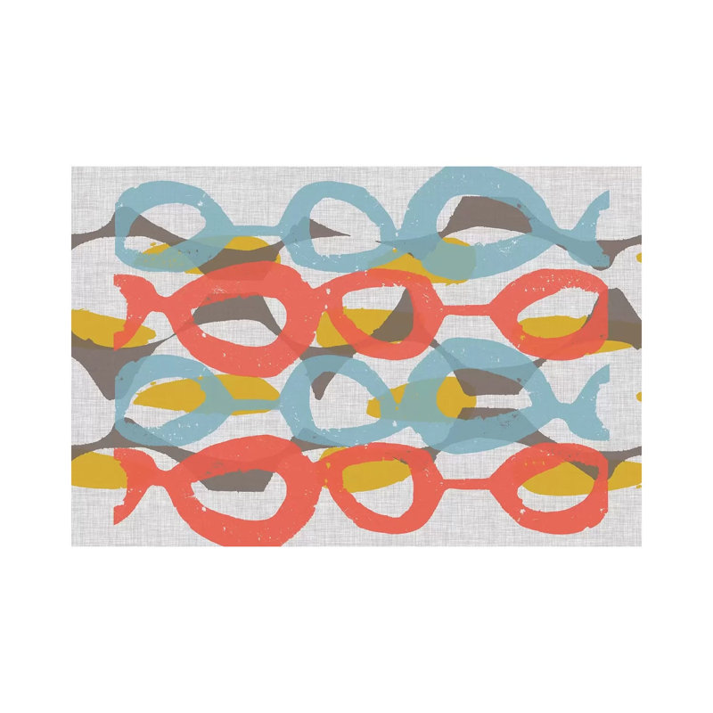 Mid Century Pattern II 1 Piece Wrapped Canvas Painting, 66.04 cm H x 45.72 cm W x 1.91 cm D