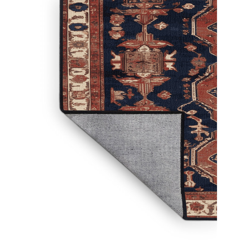 Tapis brun lavable à la machine, Carré 8 pi