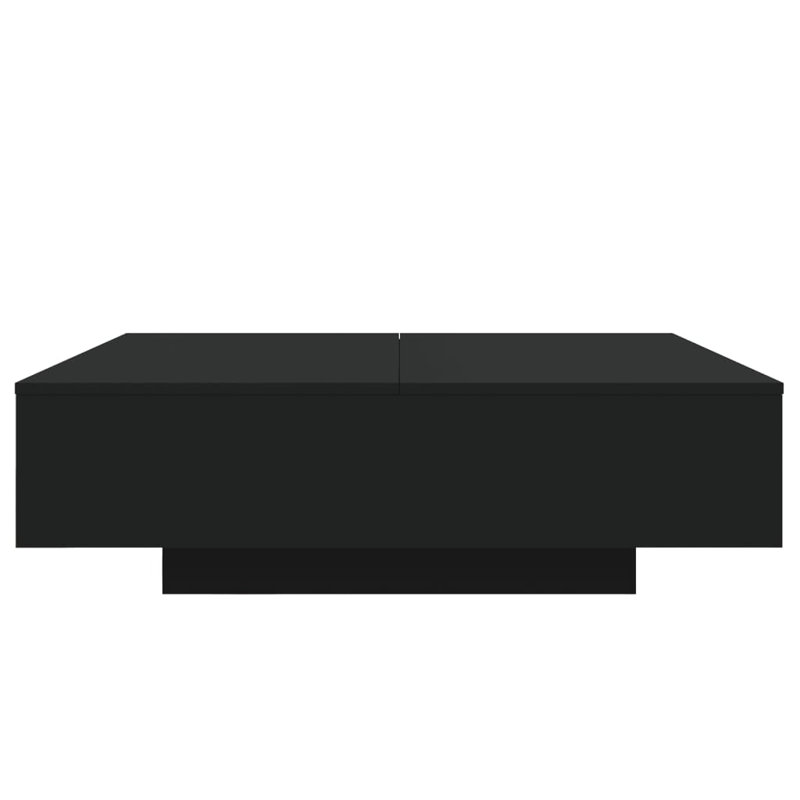 Table basse avec lumières DEL vidaXL, H 12,2 po x l 39,37 po x P 39,37 po, Chêne sonoma