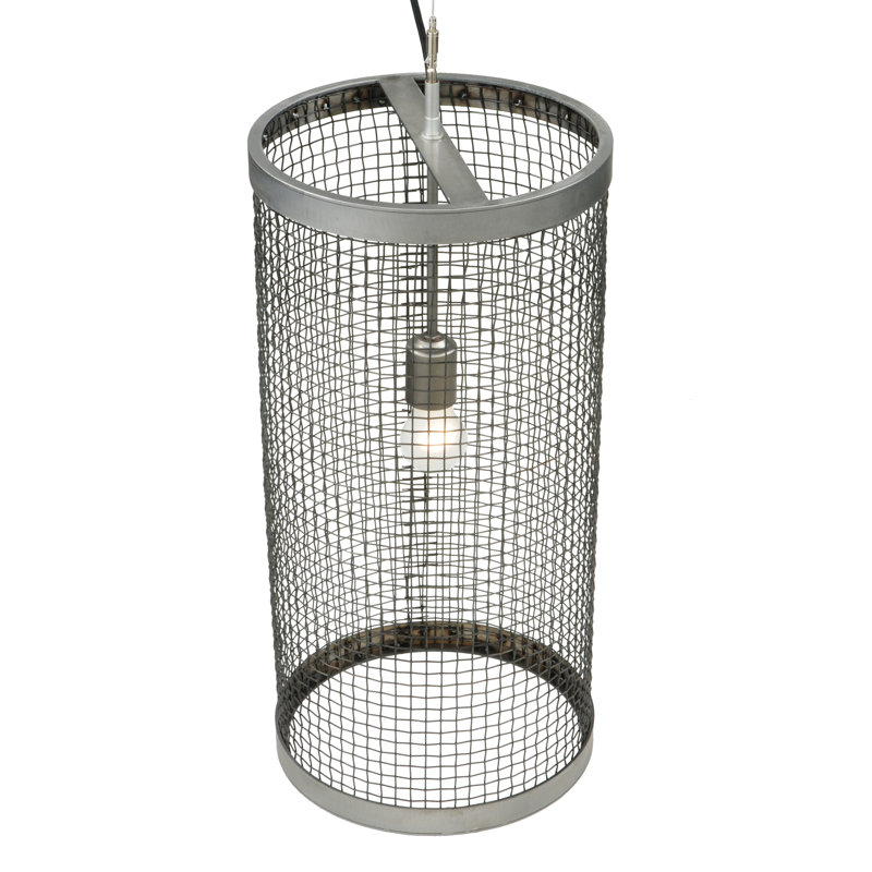 Luminaire suspendu cylindrique 1 lumière Cage