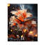 Horloge murale Coral Flower Autumn Radiance II - Floral-99632598