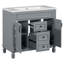 Meuble-lavabo 36 po avec lavabo supérieur, armoire à miroir Royal, armoire de rangement moderne avec 2 portes à fermeture douce et 2 tiroirs, meuble-lavabo simple-1848684189