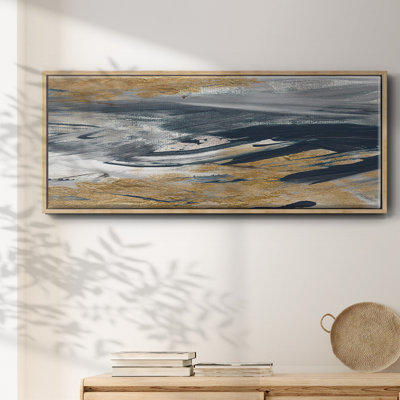 Tumultueux bleu marine - toile encadrée