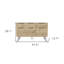 Commode double 47 po à quatre tiroirs en bois brun et noir