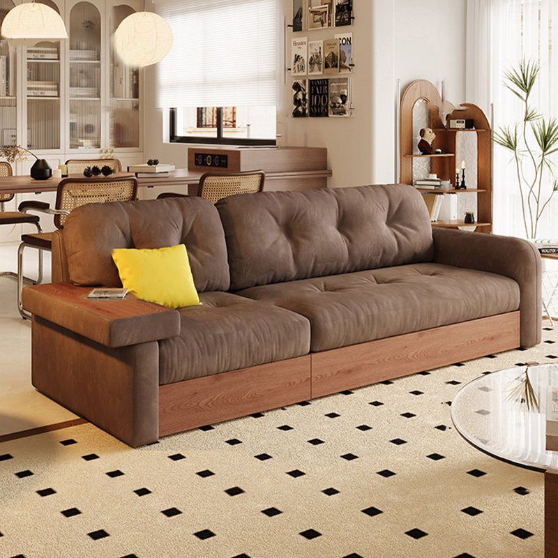 Causeuse à coussin 100% polyester Coffee