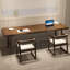 Bureau rectangulaire en bois massif noyer-119723934