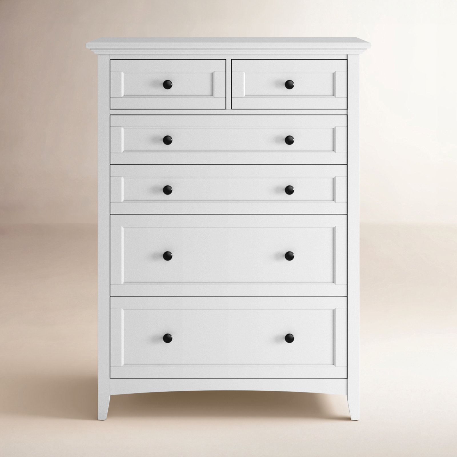 Melusina 6 - Drawer Dresser, Off-White