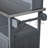 65''H Large Garden Storage Potting Bench with Lockable Wheels, Wood Outdoor Kitchen Island with Stainless Steel top, Drawers, Door Shelves and Hutch for Grilling, Gray-1100423483