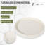 Plateau de salle de bain en silicone, organisateur de parfums, 25 cm, beige.