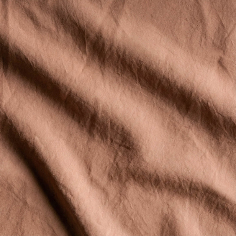Bedding Sets Percale No Pattern Duvet Cover Set, Double, Brown