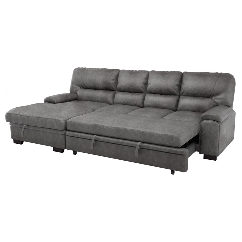 Canapé modulaire Webster de 114 po avec lit escamotable Webster, Accoudoir à gauche (vu de face)