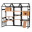 Grande cage d'extérieur en bois pour chat avec 2 supports à plantes-97233597