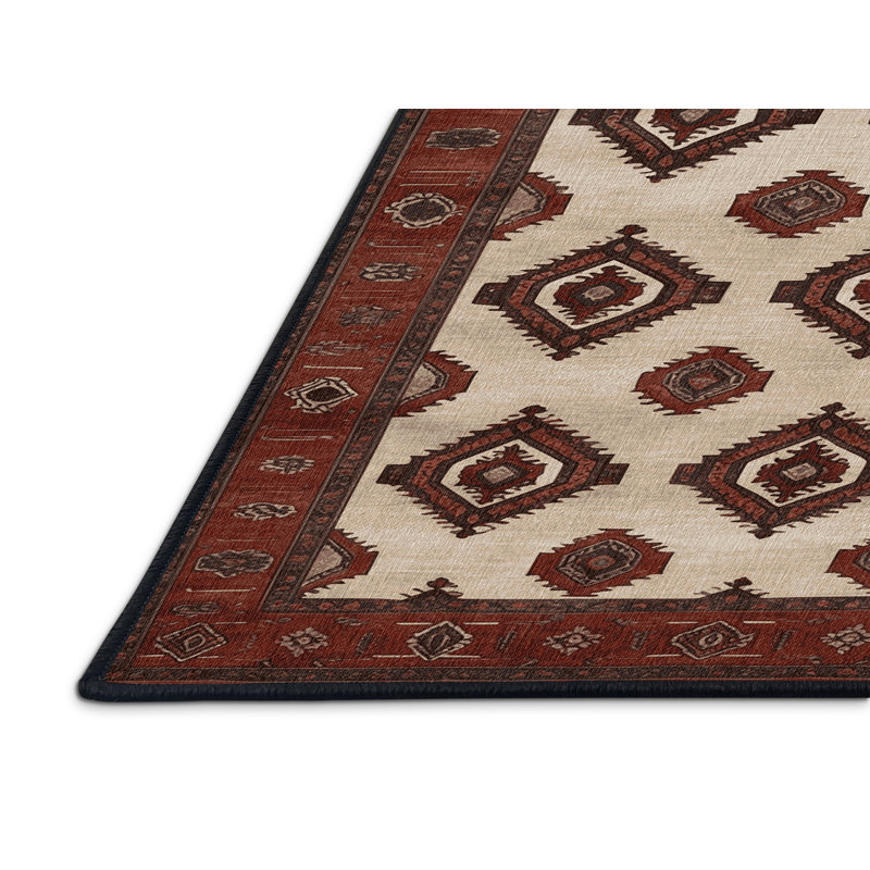 Machine Washable Persian Black Area Rug, Rectangle 2' x 3'