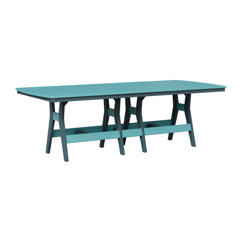 Berlin Gardens Harbour 96″ Rectangular Bar Table, 38.87" H x 96" W x 44" D, Slate, Aruba Blue