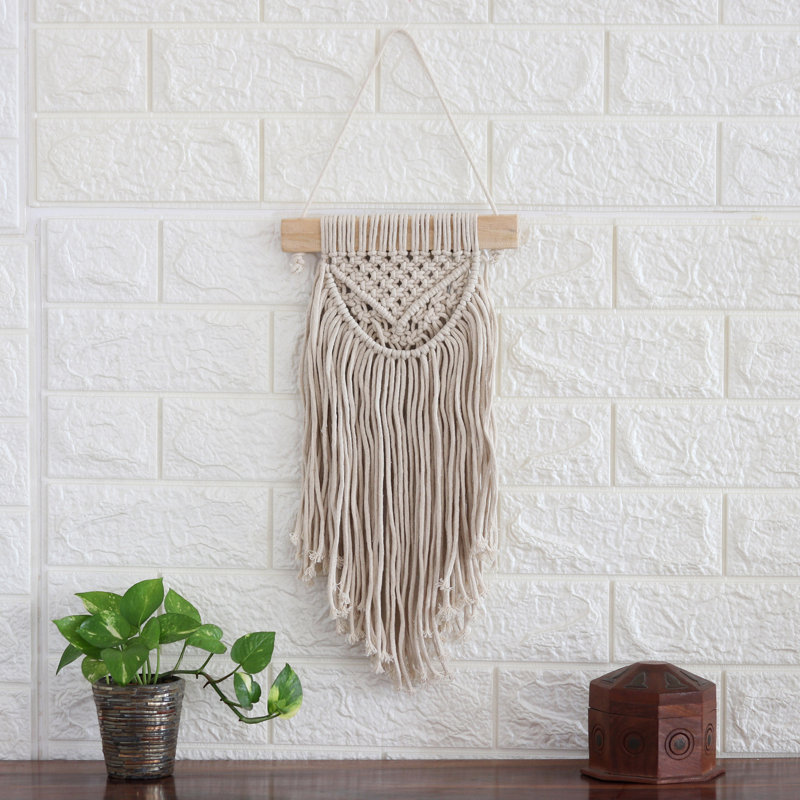 Suspension murale en coton Bungalow Rose