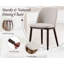Modern Armless Upholstered Dining Chairs with Solid Wood Legs Side Accent Chair for Dining Room/Living Room-1264991093
