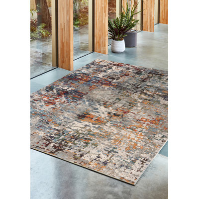 Antebi Abstract Grey Area Rug