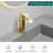 Hoimpro Brushed Gold Waterfall Spout Single Hole Bathroom Faucet, Stainless Steel Single Lever Bathroom Vanity Sink Faucet with Drain, cUPC Hose and Deck Plate