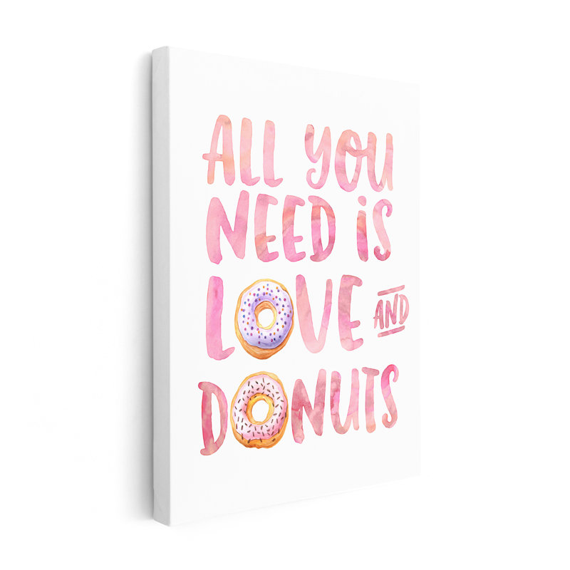 Love and Donuts, Sans cadre, Canvas, H 16 po x l 20 po