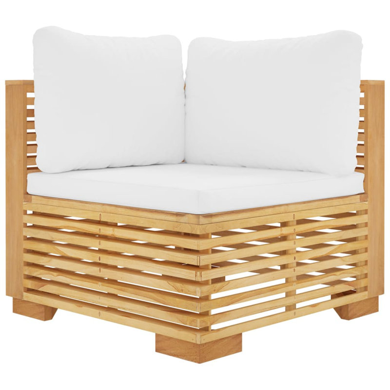 Ayzel - Person Patio Conversation Set with Cushions, Cream White, 1