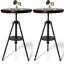 Ensemble de 2 tables de pub rondes de 23,62 po de diamètre avec plateau pivotant en métal Dia-650775868