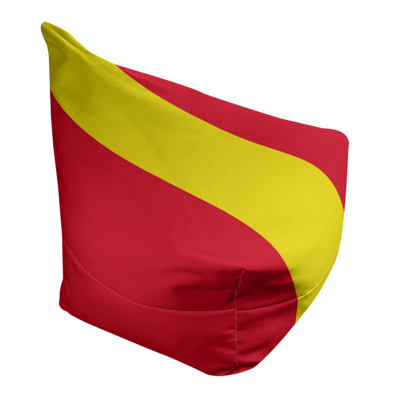 Sac de pois classique, H 30 po x l 27 po x P 27 po, Rouge écarlate / jaune