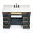 Thornaby 54'' Solid Wood Single Bathroom Vanity with 1.5'' Carrara Marble Top Sink-281566456-315095332
