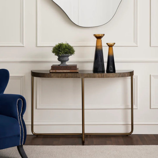 Franklin 122cm Glass Top Console Table