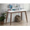 Bureau compact Bryhanna 43 po en bois massif avec rangement