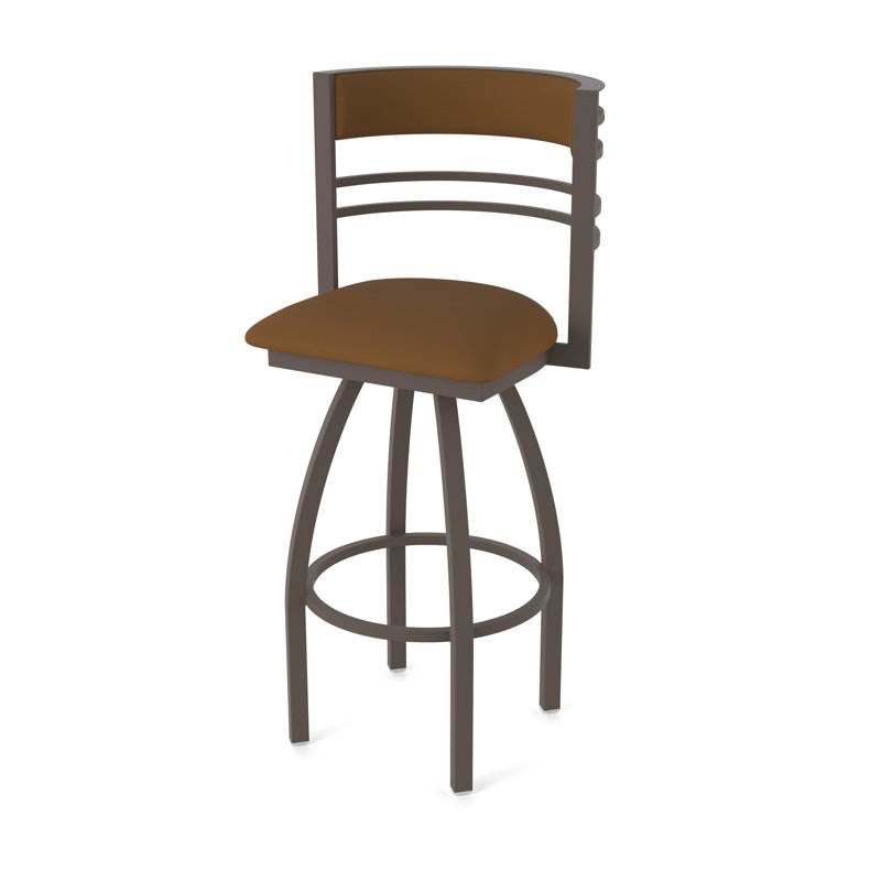 Hunter Swivel Stool, Bronze, Tabouret de comptoir (siège d'une hauteur de 25 p, Vinyle - Chaume de galop
